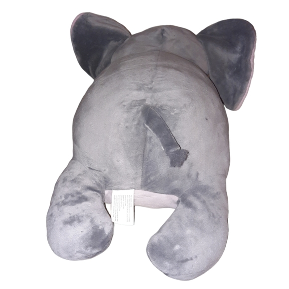 SNOOZIMALS ELEPHANT 20" Pillow Plush Gray Pink Go! Games Squishy Stuffed Animal - Picture 8 of 8